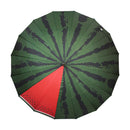 和柄テキスタイル 16本骨長傘‐すいか（わがらてきすたいる 16ぽんほねなががさ‐西瓜）