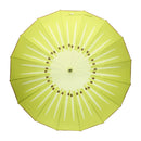 和柄テキスタイル16本長傘-一刀輪切り 皮付きキウイ(いっとうわぎり かわつききうい)