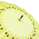 和柄テキスタイル16本長傘-一刀輪切り 皮付きキウイ(いっとうわぎり かわつききうい)
