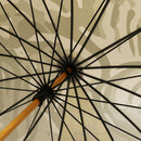 和柄テキスタイル16本長傘-巣窟遵守 大雀蜂(そうくつじゅんしゅ おおすずめばち)