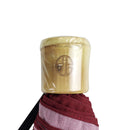 天然竹三つ折り畳み傘‐切絵雨にとと／深紅（てんねんたけみつ折りたたみ傘-きりえあめにとと／しんく）