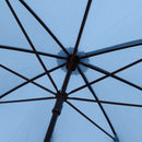 天然竹長傘日傘‐水仙／ブルー（てんねんだけながかさひがさ-すいせん／ぶるー）