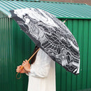 和柄テキスタイル 16本骨長傘‐龍に白雲（わがらてきすたいる 16ぽんほねなががさ‐りゅうにしらくも）