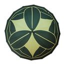 和柄テキスタイル 16本骨長傘‐九枚笹／深緑（わがらてきすたいる 16ぽんほねなががさ‐くまいざさ／ふかみどり）