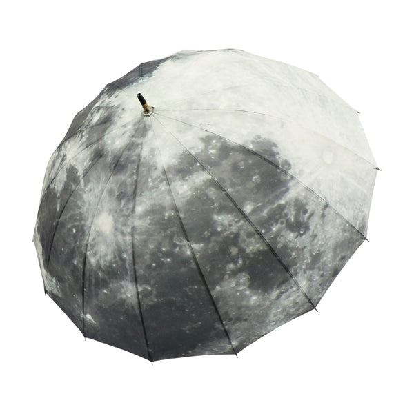 和柄テキスタイル 16本骨長傘‐月面（わがらてきすたいる 16ぽんほねなががさ‐げつめん）