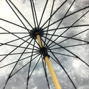 和柄テキスタイル 16本骨長傘‐月面（わがらてきすたいる 16ぽんほねなががさ‐げつめん）