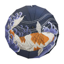 和柄テキスタイル 天然竹16本骨長傘‐鯉の滝登り／錦（わがらてきすたいる てんねんだけ16ぽんほねなががさ-こいのたきのぼり／にしき）