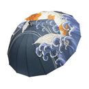 和柄テキスタイル 天然竹16本骨長傘‐鯉の滝登り／錦（わがらてきすたいる てんねんだけ16ぽんほねなががさ-こいのたきのぼり／にしき）