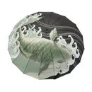 和柄テキスタイル 天然竹16本骨長傘‐鯉の滝登り／黒（わがらてきすたいる てんねんだけ16ぽんほねなががさ-こいのたきのぼり／くろ）