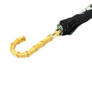 和柄テキスタイル 天然竹16本骨長傘‐鯉の滝登り／黒（わがらてきすたいる てんねんだけ16ぽんほねなががさ-こいのたきのぼり／くろ）