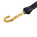 和柄テキスタイル 天然竹16本骨長傘‐子持縞／御納戸（わがらてきすたいる てんねんだけ16ぽんほねなががさ-こもちじま／おなんど）