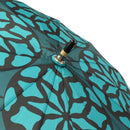 和柄テキスタイル 天然竹16本骨長傘‐蓮七宝／翠（わがらてきすたいる てんねんだけ16ぽんほねなががさ-はすしっぽう／みどり）