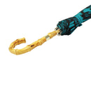 和柄テキスタイル 天然竹16本骨長傘‐蓮七宝／翠（わがらてきすたいる てんねんだけ16ぽんほねなががさ-はすしっぽう／みどり）