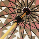 和柄テキスタイル 天然竹16本骨長傘‐鱗紋／臙脂（わがらてきすたいる てんねんだけ16ぽんほねなががさ-うろこもん／えんじ）