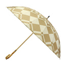 和柄テキスタイル 天然竹16本骨長傘‐組木／淡黄（わがらてきすたいる てんねんだけ16ぽんほねなががさ-くみき／たんこう）