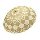 和柄テキスタイル 天然竹16本骨長傘‐組木／淡黄（わがらてきすたいる てんねんだけ16ぽんほねなががさ-くみき／たんこう）