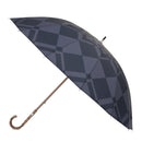 和柄テキスタイル 天然竹16本骨長傘‐組木／藍鉄（わがらてきすたいる てんねんだけ16ぽんほねなががさ-くみき／あいてつ）