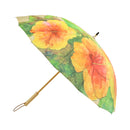 和柄テキスタイル 16本骨長傘‐色絵南国植物‐仏桑花（わがらてきすたいる 16ぽんほねなががさ‐いろえなんごくしょくぶつ-はいびすかす）
