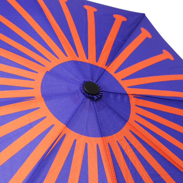 和柄テキスタイル 三つ折り畳み傘‐紺青梅（わがらてきすたいる みつ折りたたみ傘‐こんじょううめ）