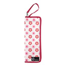 和柄テキスタイル 折り畳み傘袋‐花しずく／赤（わがらてきすたいる 折りたたみ傘ケース-はなしずく／あか）