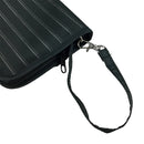 和柄テキスタイル 折り畳み傘袋‐縦縞／黒（わがらてきすたいる 折りたたみ傘ケース-たてじま／くろ）