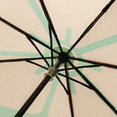 和柄テキスタイル 三つ折り畳み傘‐組合角に桔梗／薄水色（わがらてきすたいる みつ折りたたみ傘-くみあいかくにききょう／うすみずいろ）