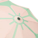 和柄テキスタイル 三つ折り畳み傘‐組合角に桔梗／薄水色（わがらてきすたいる みつ折りたたみ傘-くみあいかくにききょう／うすみずいろ）