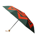 和柄テキスタイル 三つ折り畳み傘‐組合角に桔梗／藍鉄色（わがらてきすたいる みつ折りたたみ傘-くみあいかくにききょう／あいてついろ）