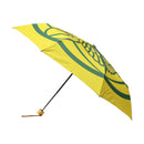 和柄テキスタイル 三つ折り畳み傘‐竹に飛び雀／芥子色（わがらてきすたいる みつ折りたたみ傘-たけにとびすずめ／からしいろ）