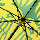 和柄テキスタイル 三つ折り畳み傘‐竹に飛び雀／芥子色（わがらてきすたいる みつ折りたたみ傘-たけにとびすずめ／からしいろ）