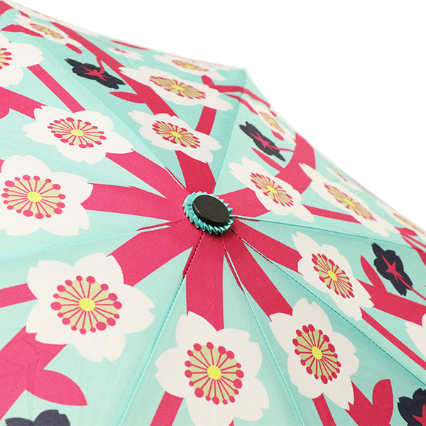 和柄テキスタイル 三つ折り畳み傘‐晴桜（わがらてきすたいる みつ折りたたみ傘-はれざくら）