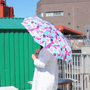 和柄テキスタイル 三つ折り畳み傘‐晴桜（わがらてきすたいる みつ折りたたみ傘-はれざくら）