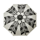 和柄テキスタイル 三つ折り畳み傘‐矢車紋／墨（わがらてきすたいる みつ折りたたみ傘-やぐるまもん／すみ）
