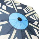和柄テキスタイル 三つ折り畳み傘‐矢車紋／氷（わがらてきすたいる みつ折りたたみ傘-やぐるまもん／こおり）