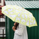 和柄テキスタイル 三つ折り畳み傘‐三毛猫（わがらてきすたいる みつ折りたたみ傘-みけねこ）