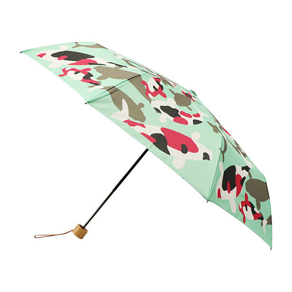 和柄テキスタイル 三つ折り畳み傘‐錦鯉（わがらてきすたいる みつ折りたたみ傘-にしきごい）