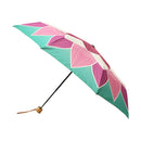 和柄テキスタイル 三つ折り畳み傘‐蓮／浅葱（わがらてきすたいる みつ折りたたみ傘-はす／あさぎ）