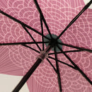 和柄テキスタイル 三つ折り畳み傘‐蓮／浅葱（わがらてきすたいる みつ折りたたみ傘-はす／あさぎ）