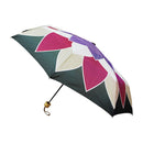 和柄テキスタイル 三つ折り畳み傘‐蓮／紺（わがらてきすたいる みつ折りたたみ傘-はす／こん）