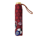 和柄テキスタイル 三つ折り畳み傘‐犬張り子（わがらてきすたいる みつ折りたたみ傘-いぬはりこ）