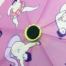 和柄テキスタイル 三つ折り畳み傘‐海辺力士／桃（わがらてきすたいる みつ折りたたみ傘-うみべりきし-もも）