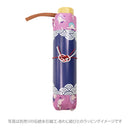 和柄テキスタイル 三つ折り畳み傘‐海辺力士／桃（わがらてきすたいる みつ折りたたみ傘-うみべりきし-もも）