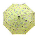 和柄テキスタイル 三つ折り畳み傘‐海辺力士／黄（わがらてきすたいる みつ折りたたみ傘-うみべりきし-き）