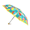 和柄テキスタイル 三つ折り畳み傘‐紙風船／縹色（わがらてきすたいる みつ折りたたみ傘-かみふうせん／はなだいろ）