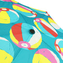 和柄テキスタイル 三つ折り畳み傘‐紙風船／縹色（わがらてきすたいる みつ折りたたみ傘-かみふうせん／はなだいろ）