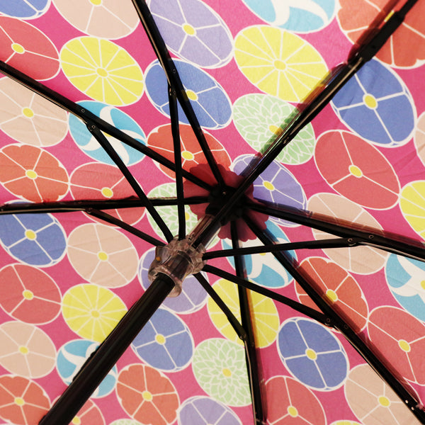和柄テキスタイル 三つ折り畳み傘‐ねりきり（わがらてきすたいる みつ折りたたみ傘-ねりきり）