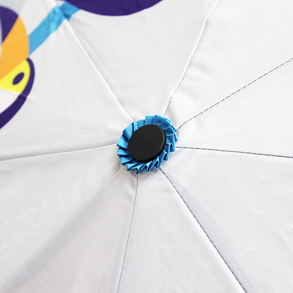 和柄テキスタイル 三つ折り畳み傘‐アネモネ／花緑青（わがらてきすたいる みつ折りたたみ傘-あねもね／はなろくしょう）