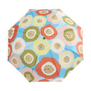 和柄テキスタイル 三つ折り畳み傘‐アネモネ／薄花色（わがらてきすたいる みつ折りたたみ傘-あねもね／うすはないろ）