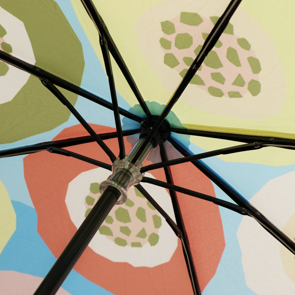 和柄テキスタイル 三つ折り畳み傘‐アネモネ／薄花色｜おしゃれな和柄傘ブランド［和傘や北斎グラフィック］