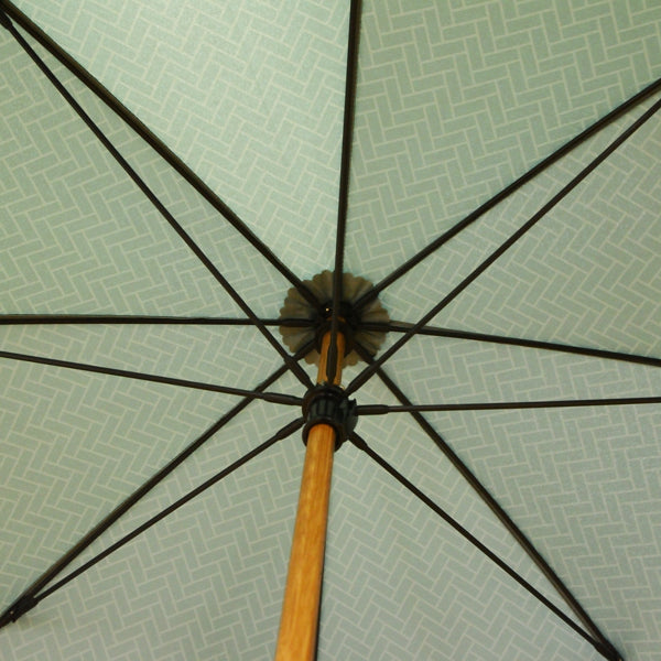 和柄テキスタイル 天然竹蝙蝠傘／深緑（わがらてきすたいる てんねんだけこうもり傘／ふかみどり）